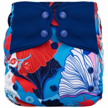 E06 Blue Toucan Pattern Cloth Diapers and Accessories