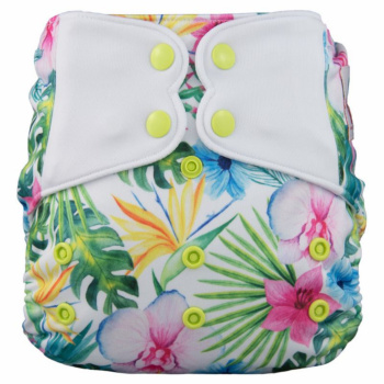 H17 Strelitzia Pansy Pattern Cloth Diapers and Accessories