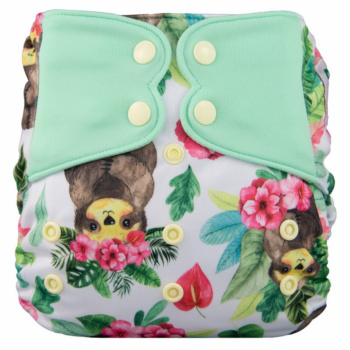 H21 Cute Sloth Pattern Cloth Diapers and Accessories