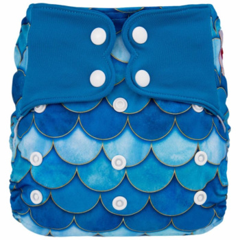 H34 Blue Scale Pattern Cloth Diapers and Accessories