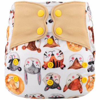 H70 Watercolor Animal Avatars Pattern Cloth Diapers and Accessories