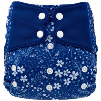 Y79 Blue White Flora Branches Pattern Cloth Diapers and Accessories