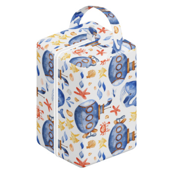 Cartoon Double Layer Diaper Storage Pod with Large Capacity and Soft Material