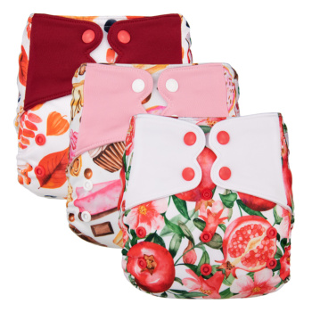 New Arrival Cartoon-themed One Size Pocket Cloth Diaper with Butterfly Tabs | 3-16 kg