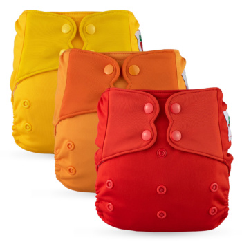 Elf Diaper One Size Pocket Cloth Diaper with Butterfly Tabs | 3-16 kg | Solid Color | Stay-Dry