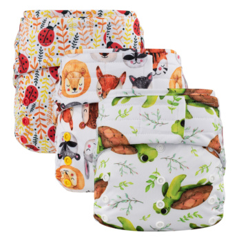 Elf Diaper Eco-Friendly and Large Size Hook and Loop Baby Pocket Diaper with Stay Dry Inner